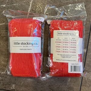 New in a package set of two footless tights size 1/2Y